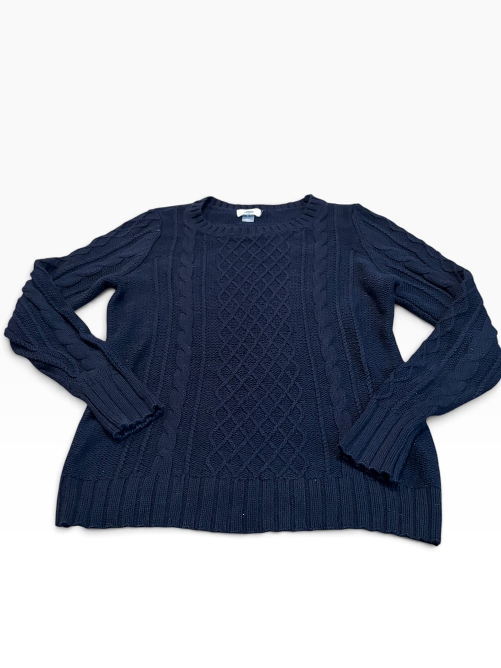 OLD NAVY blue cable knit sweater